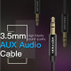 Vention Аудио Кабел Fabric Braided 3.5mm M/M Audio Cable 1m - BAGBF Vention Аудио Кабел Fabric Braided 3.5mm M/M Audio Cable 1m - BAGBF