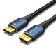 Vention кабел Display Port 1.4 DP M / M 8K 1m - Cotton Braided, Blue Aluminum Alloy - HCELF Vention кабел Display Port 1.4 DP M / M 8K 1m - Cotton Braided, Blue Aluminum Alloy - HCELF