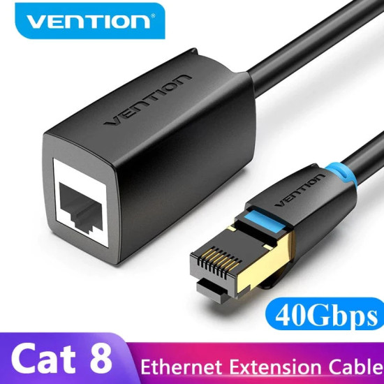 Vention удължителен кабел Cat.8 SSTP Extension Patch Cable 0.5M Black 40Gbps - IKHBD Vention удължителен кабел Cat.8 SSTP Extension Patch Cable 0.5M Black 40Gbps - IKHBD