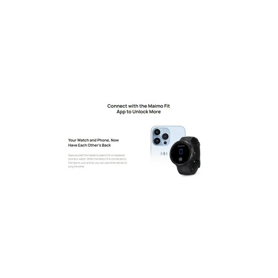 Maimo смарт часовник Smartwatch - Maimo Watch R GPS - Black, SPO2, HeartRate Maimo смарт часовник Smartwatch - Maimo Watch R GPS - Black, SPO2, HeartRate