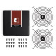 Noctua комплект решетки за вентилатори Fan Grill Metal - 140mm 2pcs pack - NA-FG1-14 Sx2 Noctua комплект решетки за вентилатори Fan Grill Metal - 140mm 2pcs pack - NA-FG1-14 Sx2
