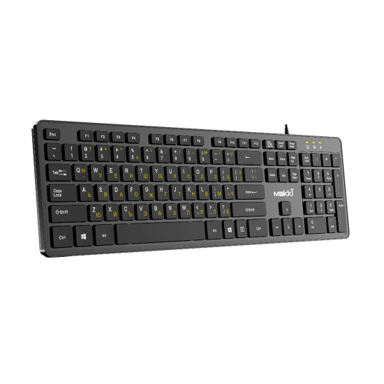 Makki нископрофилна кирилизирана клавиатура Keyboard USB BG - Low profile Chocolate - KB-C14 Black Makki нископрофилна кирилизирана клавиатура Keyboard USB BG - Low profile Chocolate - KB-C14 Black