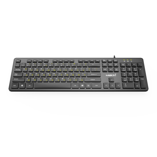 Makki нископрофилна кирилизирана клавиатура Keyboard USB BG - Low profile Chocolate - KB-C14 Black Makki нископрофилна кирилизирана клавиатура Keyboard USB BG - Low profile Chocolate - KB-C14 Black