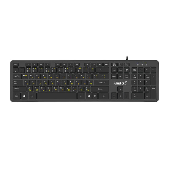 Makki нископрофилна кирилизирана клавиатура Keyboard USB BG - Low profile Chocolate - KB-C14 Black Makki нископрофилна кирилизирана клавиатура Keyboard USB BG - Low profile Chocolate - KB-C14 Black