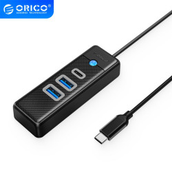 Orico хъб HUB USB3.1 3 port - 2 x USB3.0, 1 x Type C, Black - PWC2U-C3-015-BK Orico хъб HUB USB3.1 3 port - 2 x USB3.0, 1 x Type C, Black - PWC2U-C3-015-BK