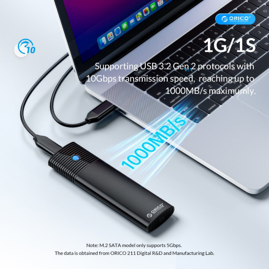 Orico външна кутия за диск Storage - Case - M.2 NVMe M/B key 10 Gbps Black - PWM2-G2 Orico външна кутия за диск Storage - Case - M.2 NVMe M/B key 10 Gbps Black - PWM2-G2