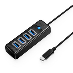 Orico хъб HUB USB3.1 Type-C 4 port - 4 x USB3.0 Black - PW4U-C3-015-BK Orico хъб HUB USB3.1 Type-C 4 port - 4 x USB3.0 Black - PW4U-C3-015-BK