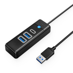 Orico хъб HUB USB3.0 3 port - 2 x USB3.0, 1 x Type C, Black - PWC2U-U3-015-BK Orico хъб HUB USB3.0 3 port - 2 x USB3.0, 1 x Type C, Black - PWC2U-U3-015-BK