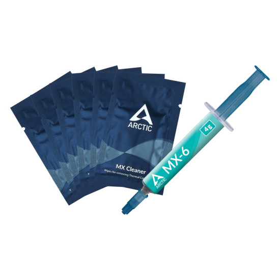 Arctic термо паста MX-6 Thermal Compound 4gr with 6pcs MX Cleaner Arctic термо паста MX-6 Thermal Compound 4gr with 6pcs MX Cleaner