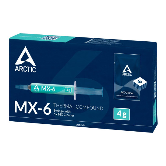 Arctic термо паста MX-6 Thermal Compound 4gr with 6pcs MX Cleaner Arctic термо паста MX-6 Thermal Compound 4gr with 6pcs MX Cleaner