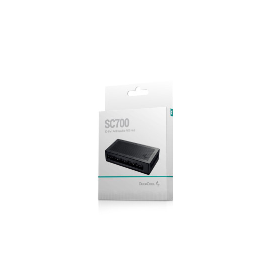 DeepCool разклонител за вентилатори Fan Hub - Addressable RGB Hub SC700 - 12 port, SATA Power, Magnetic DeepCool разклонител за вентилатори Fan Hub - Addressable RGB Hub SC700 - 12 port, SATA Power, Magnetic