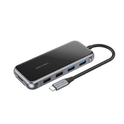Vention докинг станция Type-C Docking Station Power Distribution 3.0 87W - HDMI, Type-C x 1, USB3.0 x 2, USB 2.0 x 2, LAN, SD/TF, VGA - TFGHB Vention докинг станция Type-C Docking Station Power Distribution 3.0 87W - HDMI, Type-C x 1, USB3.0 x 2, USB 2.0 x 2, LAN, SD/TF, VGA - TFGHB