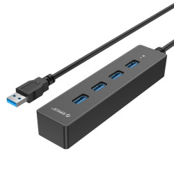 Orico хъб USB3.0 HUB 4 port black - W8PH4-U3-BK Orico хъб USB3.0 HUB 4 port black - W8PH4-U3-BK
