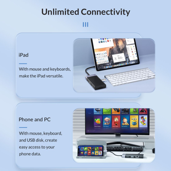 Orico докинг станция Type-C Docking Station Power Distribution 3.0 87W - HDMI, Type-C x 1, USB3.0 x 1, USB 2.0 x 2, LAN, SD, VGA, Audio - MDK-10P-BK Orico докинг станция Type-C Docking Station Power Distribution 3.0 87W - HDMI, Type-C x 1, USB3.0 x 1, USB 2.0 x 2, LAN, SD, VGA, Audio - MDK-10P-BK