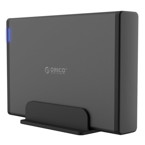 Orico кутия за диск Storage - Case - 3.5 inch Vertical, USB3.1 Type-C, Power adapter, UASP, black - 7688C3-BK Orico кутия за диск Storage - Case - 3.5 inch Vertical, USB3.1 Type-C, Power adapter, UASP, black - 7688C3-BK