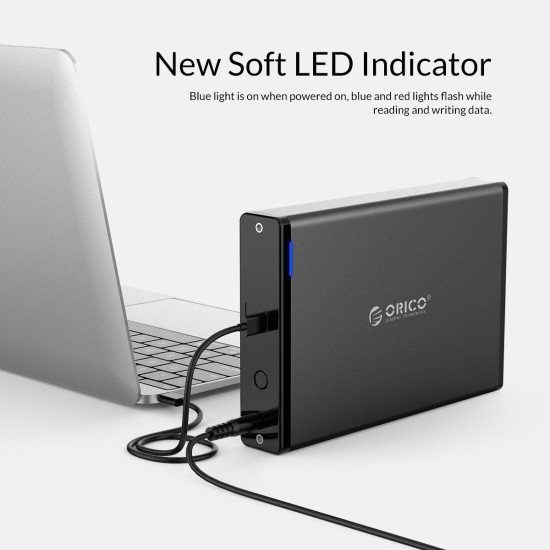 Orico кутия за диск Storage - Case - 3.5 inch Vertical, USB3.1 Type-C, Power adapter, UASP, black - 7688C3-BK Orico кутия за диск Storage - Case - 3.5 inch Vertical, USB3.1 Type-C, Power adapter, UASP, black - 7688C3-BK