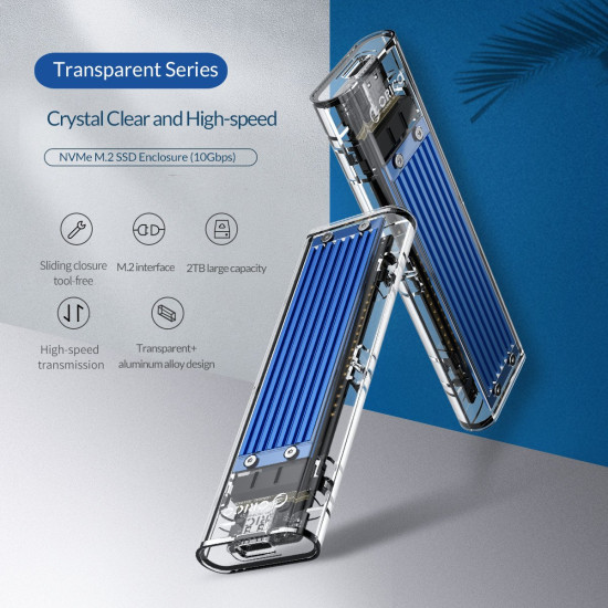 Orico външна кутия за диск Storage - Case - M.2 NVMe M key - USB3.1 Type-C - TCM2-C3-BK Orico външна кутия за диск Storage - Case - M.2 NVMe M key - USB3.1 Type-C - TCM2-C3-BK
