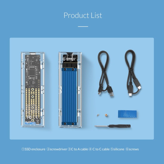 Orico външна кутия за диск Storage - Case - M.2 NVMe M key - USB3.1 Type-C - TCM2-C3-BK Orico външна кутия за диск Storage - Case - M.2 NVMe M key - USB3.1 Type-C - TCM2-C3-BK