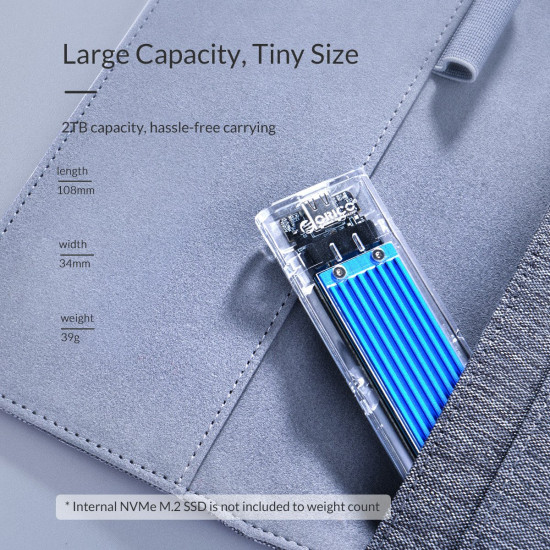 Orico външна кутия за диск Storage - Case - M.2 NVMe M key - USB3.1 Type-C - TCM2-C3-BK Orico външна кутия за диск Storage - Case - M.2 NVMe M key - USB3.1 Type-C - TCM2-C3-BK