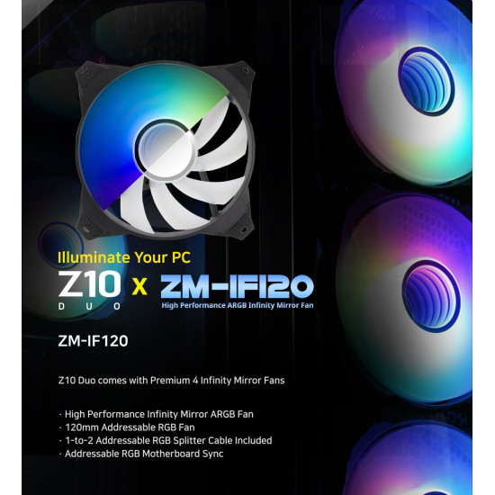 Zalman кутия Case EATX - Z10 DUO - Mesh/Tempered Glass Zalman кутия Case EATX - Z10 DUO - Mesh/Tempered Glass