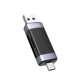 Orico четец за карти Card Reader USB Type C/A Black - CD2D-AC2-BK Orico четец за карти Card Reader USB Type C/A Black - CD2D-AC2-BK