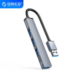 Orico хъб USB3.0/2.0 HUB 4 port, Aluminum - AH-A13-GY Orico хъб USB3.0/2.0 HUB 4 port, Aluminum - AH-A13-GY