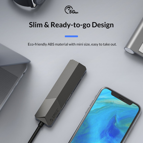 Orico докинг станция Docking Station Type-C 5-in-1 - MDK-5P Black - Card Reader, HDMI, USB3.0 x1, USB2.0 x1 Orico докинг станция Docking Station Type-C 5-in-1 - MDK-5P Black - Card Reader, HDMI, USB3.0 x1, USB2.0 x1