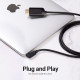 Vention Кабел Type-C to HDMI Cable Right Angle 1.5M Black - CGVBG Vention Кабел Type-C to HDMI Cable Right Angle 1.5M Black - CGVBG