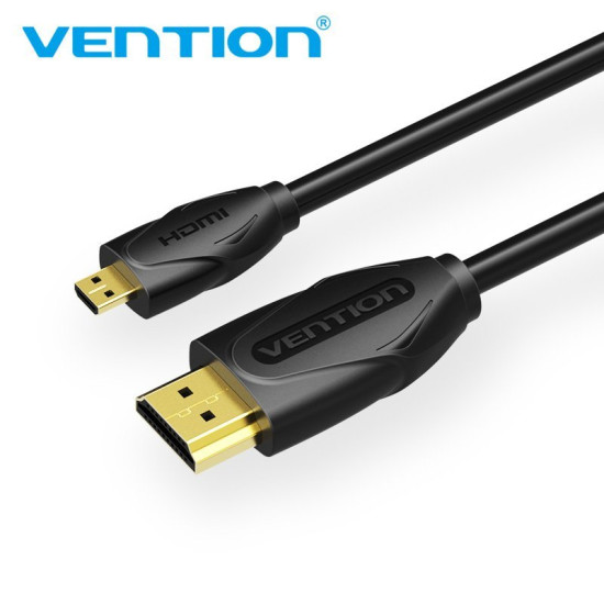 Vention Кабел Micro HDMI2.0 Cable 1.5M Black - VAA-D03-B150 Vention Кабел Micro HDMI2.0 Cable 1.5M Black - VAA-D03-B150