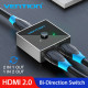 Vention Разклонител превключвател HDMI 2.0 Switcher/Splitter 2-Port Bi-Direction - Grey Aluminium - AFLH0 Vention Разклонител превключвател HDMI 2.0 Switcher/Splitter 2-Port Bi-Direction - Grey Aluminium - AFLH0
