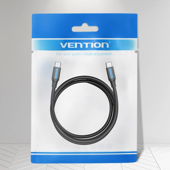Vention Кабел USB 2.0 Type-C to Type-C - 1.5M Black 5A Fast Charge - COTBG Vention Кабел USB 2.0 Type-C to Type-C - 1.5M Black 5A Fast Charge - COTBG