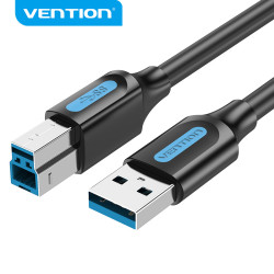 Vention Кабел USB 3.0 AM / BM - 1.5M Black - COOBG Vention Кабел USB 3.0 AM / BM - 1.5M Black - COOBG