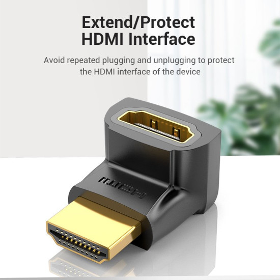 Vention Адаптер Adapter HDMI Right Angle 270 Degree M/F - AINB0 Vention Адаптер Adapter HDMI Right Angle 270 Degree M/F - AINB0