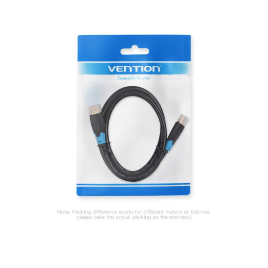 Vention Кабел HDMI v2.0 M / M 4K/60Hz Gold - 2M Black - AACBH Vention Кабел HDMI v2.0 M / M 4K/60Hz Gold - 2M Black - AACBH