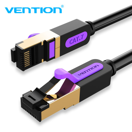 Vention Кабел LAN SSTP Cat.7 Patch Cable - 0.5M Black 10Gbps - ICDBD Vention Кабел LAN SSTP Cat.7 Patch Cable - 0.5M Black 10Gbps - ICDBD