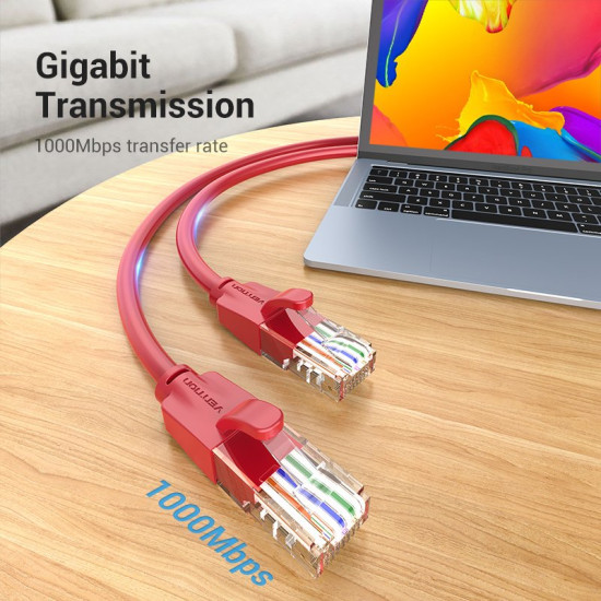 Vention Кабел LAN UTP Cat.6 Patch Cable - 2M Red - IBERH Vention Кабел LAN UTP Cat.6 Patch Cable - 2M Red - IBERH