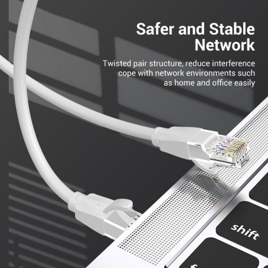 Vention Кабел LAN UTP Cat.6 Patch Cable - 5M Gray - IBEHJ Vention Кабел LAN UTP Cat.6 Patch Cable - 5M Gray - IBEHJ