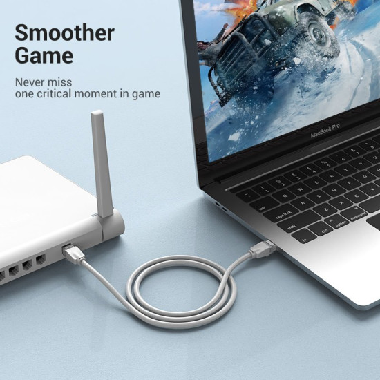 Vention Кабел LAN UTP Cat.6 Patch Cable - 5M Gray - IBEHJ Vention Кабел LAN UTP Cat.6 Patch Cable - 5M Gray - IBEHJ