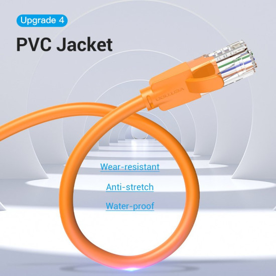Vention Кабел LAN UTP Cat.6 Patch Cable - 2M Orange - IBEOH Vention Кабел LAN UTP Cat.6 Patch Cable - 2M Orange - IBEOH