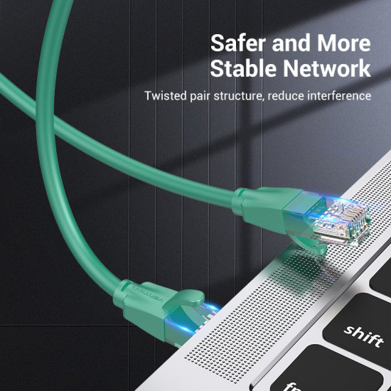 Vention Кабел LAN UTP Cat.6 Patch Cable - 1M Green - IBEGF Vention Кабел LAN UTP Cat.6 Patch Cable - 1M Green - IBEGF