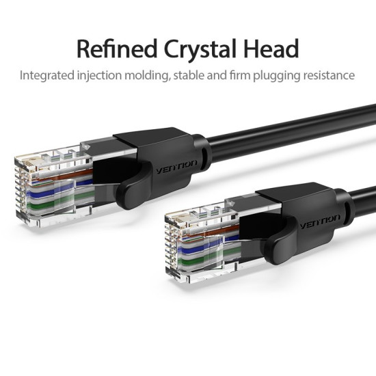 Vention Кабел LAN UTP Cat.6 Patch Cable - 1M Black - IBEBF Vention Кабел LAN UTP Cat.6 Patch Cable - 1M Black - IBEBF