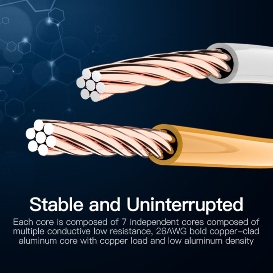 Vention Кабел LAN UTP Cat5e Patch Cable - 1M Blue - VAP-A10-S100 Vention Кабел LAN UTP Cat5e Patch Cable - 1M Blue - VAP-A10-S100