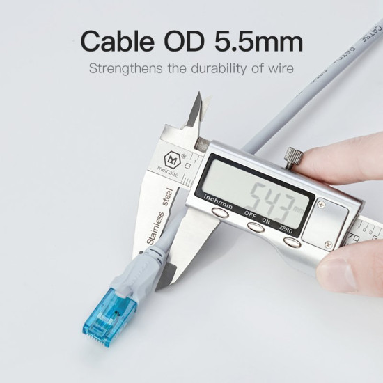 Vention Кабел LAN UTP Cat5e Patch Cable - 1M Blue - VAP-A10-S100 Vention Кабел LAN UTP Cat5e Patch Cable - 1M Blue - VAP-A10-S100