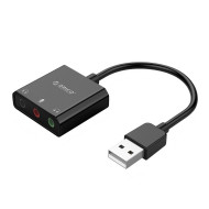 Orico външна звукова карта USB Sound card - Headphones, Mic, 4 PIN headset, Black - SKT3-BK Orico външна звукова карта USB Sound card - Headphones, Mic, 4 PIN headset, Black - SKT3-BK
