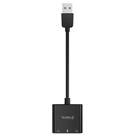 Orico външна звукова карта USB Sound card - Headphones, Mic, 4 PIN headset, Black - SKT3-BK Orico външна звукова карта USB Sound card - Headphones, Mic, 4 PIN headset, Black - SKT3-BK