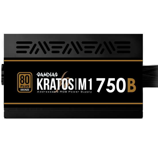 Gamdias Захранване PSU 750W Bronze Addressable RGB - KRATOS M1-750B Gamdias Захранване PSU 750W Bronze Addressable RGB - KRATOS M1-750B