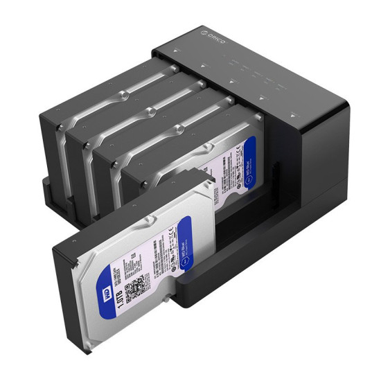Orico докинг станция Storage - HDD/SSD Dock/Duplicator - 5x 2.5 and 3.5 inch USB3.0 - 6558US3 Orico докинг станция Storage - HDD/SSD Dock/Duplicator - 5x 2.5 and 3.5 inch USB3.0 - 6558US3