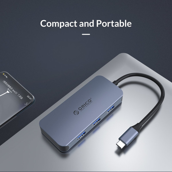 Orico докинг станция Docking Station Type-C Power Distribution 3.0 100W - LAN, HDMI, Type-C x 1, USB3.0 x 3 - MC-U602P Orico докинг станция Docking Station Type-C Power Distribution 3.0 100W - LAN, HDMI, Type-C x 1, USB3.0 x 3 - MC-U602P