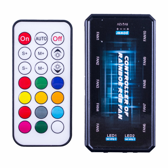 Makki комплект вентилатори FAN SET 3 x Fan 120mm RGB 2 rings, controller, remote Makki комплект вентилатори FAN SET 3 x Fan 120mm RGB 2 rings, controller, remote