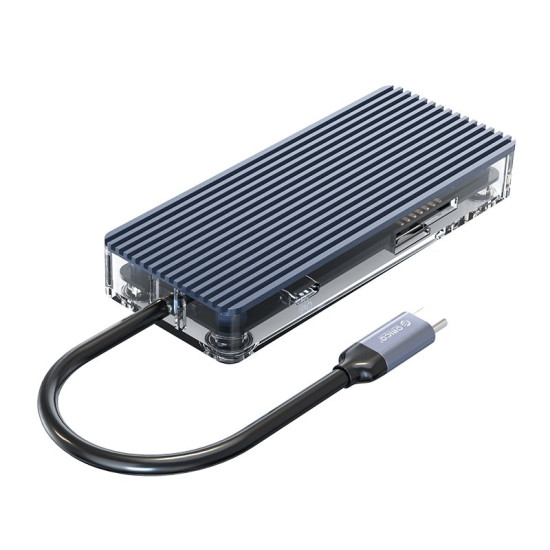 Orico докинг станция Type-C Docking Station Power Distribution 3.0 100W - HDMI, Type-C x 1, USB3.0 x 3, LAN, SD - WB-8P-GY Orico докинг станция Type-C Docking Station Power Distribution 3.0 100W - HDMI, Type-C x 1, USB3.0 x 3, LAN, SD - WB-8P-GY